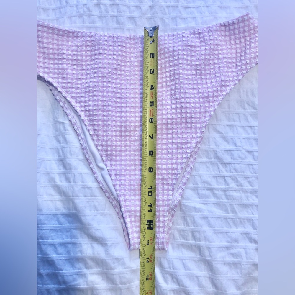 NWT Abercrombie & Fitch Pink Gingham Curve Love Bikini size Large - Picture 14 of 16